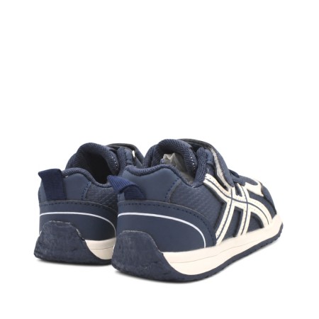 Deportivas azul marino para niño con suela de goma