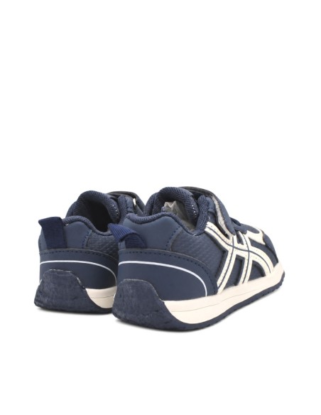 Deportivas azul marino para niño con suela de goma