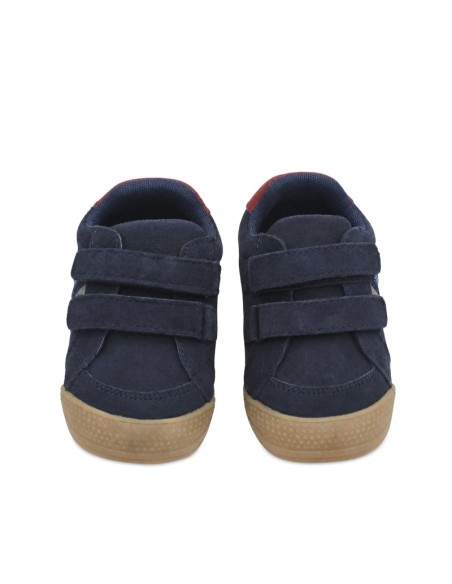 Zapatillas niño barefoot azul marino Bubble Kids con cierre de velcro