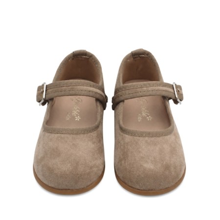 Merceditas beige para niña Bubble Kids vistas desde arriba