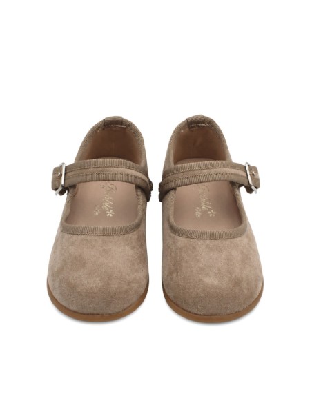Merceditas beige para niña Bubble Kids vistas desde arriba