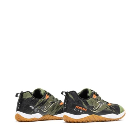 Zapatillas Joma Sima Junior infantiles verdes y negras vista trasera