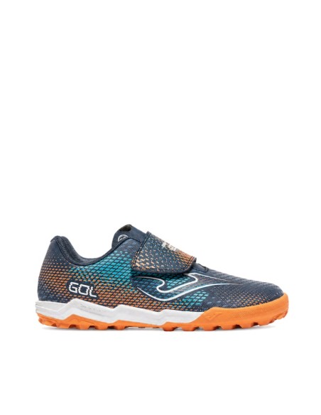 Joma Gol Barefoot marino y naranja vista lateral