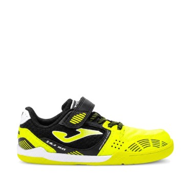 Joma Sala Max Barefoot niño amarillo y negro con velcro y cordones elásticos