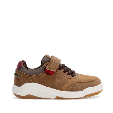 Zapatilla Joma Jarama Jr marrón de niño vista lateral
