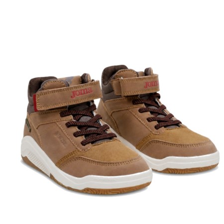 Botas casual niño Joma Torcon marrones con detalles burdeos