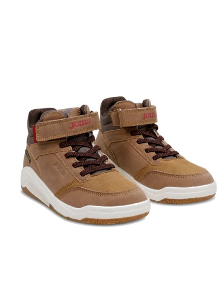 Botas casual niño Joma Torcon marrones con detalles burdeos