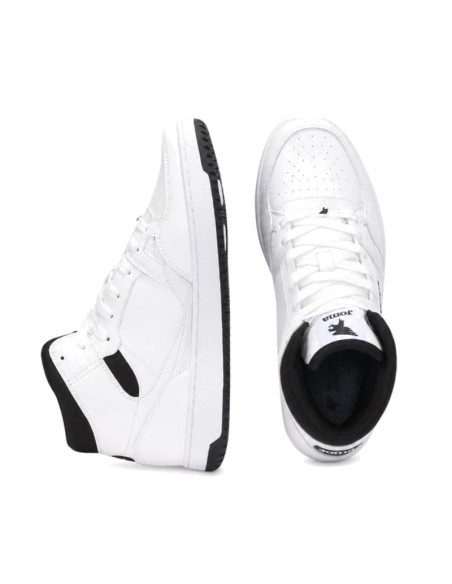 Zapatillas Joma J80 hombre blancas vista superior con cordones