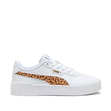 Puma Carina 3.0 Animal Jr blanca vista lateral