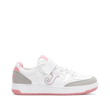 Zapatillas niña Joma FLEXY JR 2513 blancas rosas y grises