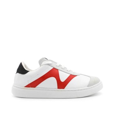 Zapatillas Blancas Niño Piel Roja
