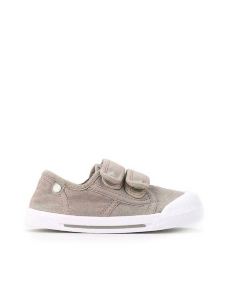 zapatillas lona igor barefoot niño beige velcro lateral