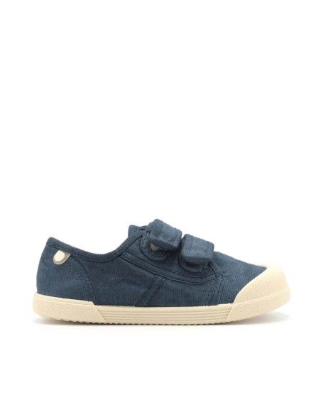 zapatillas respetuosas niño de lona azul marino con velcros