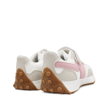 Zapatillas niña con suela de goma caramelo y talón subido