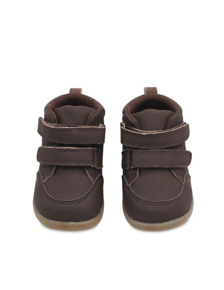 Botines bebé Bubble Kids marrones con cierre de doble velcro