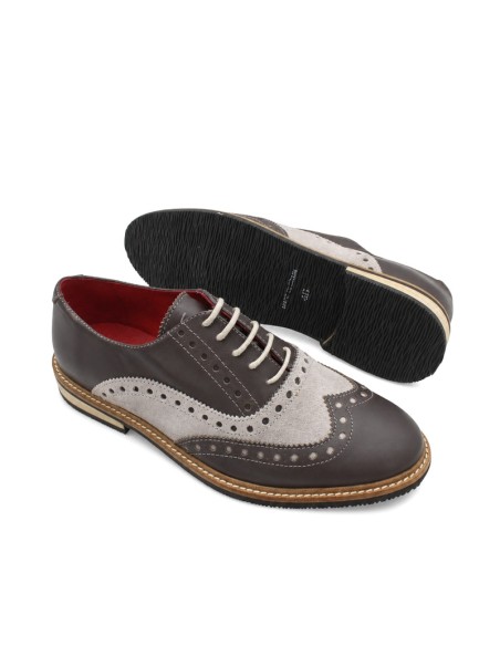 Zapatos Oxford hombre con interior de piel y suela de goma