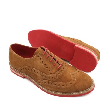 Zapato casual hombre camel con suela ligera EVA
