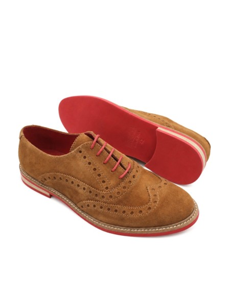 Zapato casual hombre camel con suela ligera EVA