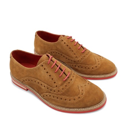 Zapato de serraje camel hombre fabricado en España