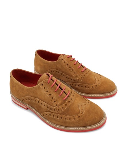 Zapato de serraje camel hombre fabricado en España