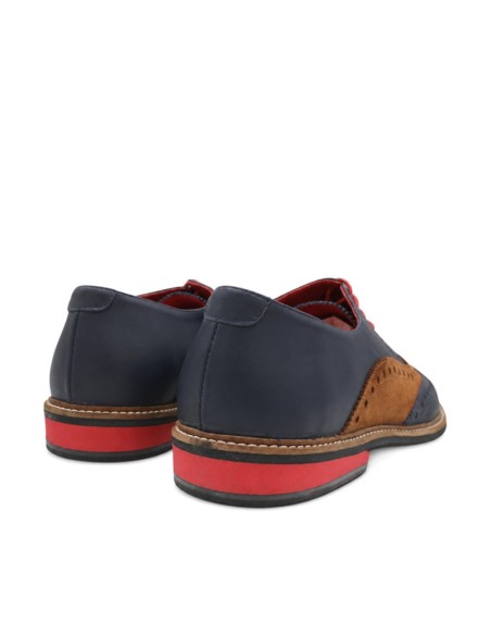 Zapatos brogue hombre con pespunte visto y suela ligera