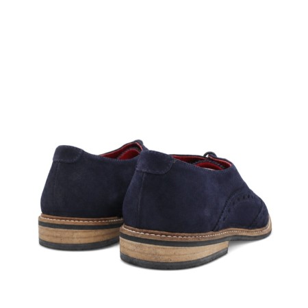 Zapatos oxford full brogue hombre con piso efecto madera