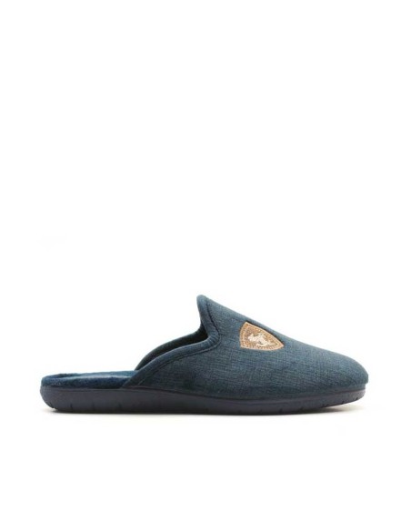 zapatillas casa hombre azul marino lateral