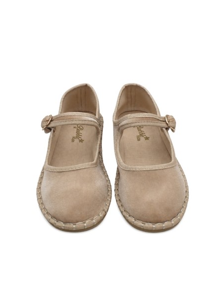Venecianas niña beige terciopelo vistas desde arriba