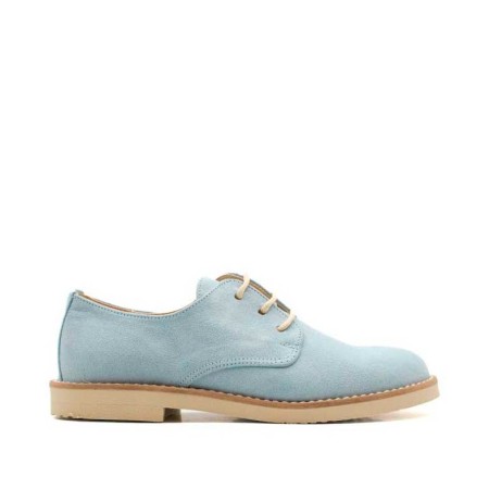 Zapato blucher comunión azul claro