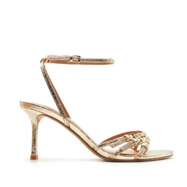 sandalias tacon platino