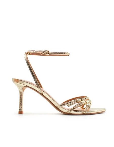 sandalias tacon platino