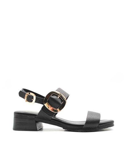Sandalias de mujer negras con tacón cómodo
