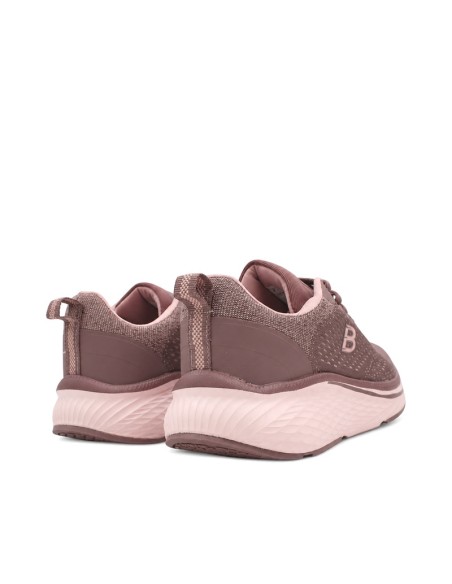 Zapatillas deportivas mujer rosa empolvado con plantilla memory foam extraíble