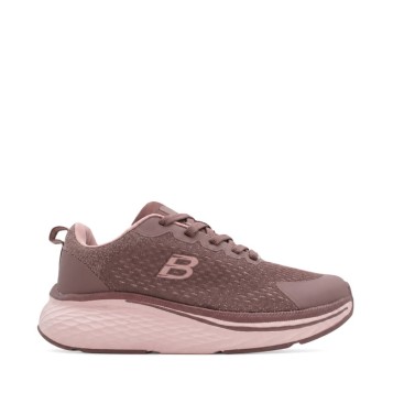 Zapatillas deportivas rosa empolvado con refuerzos engomados y cuña cómoda
