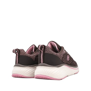 Talón reforzado y cuña de la zapatilla deportiva marrón Duo Comfort