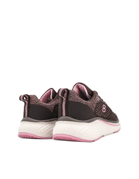 Talón reforzado y cuña de la zapatilla deportiva marrón Duo Comfort