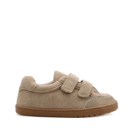 Bamba respetuosa doble velcro taupe