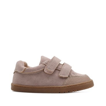 Bambas respetuosas niña rosas con doble velcro vista lateral
