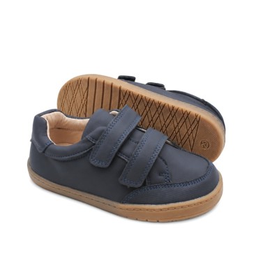 Bambas respetuosas infantiles azul marino vista lateral