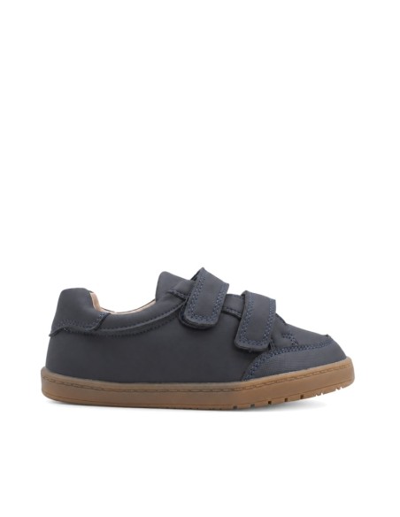 Bambas respetuosas niños azul marino con doble velcro y suela caramelo