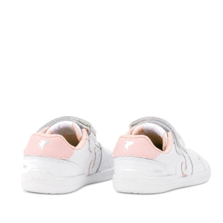 Parte trasera de las zapatillas Joma Academy Barefoot niña blancas y rosas