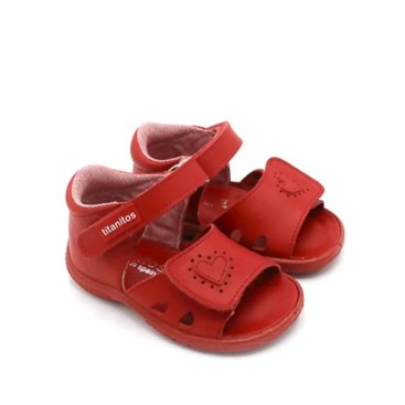 sandalias de bebe niña rojas