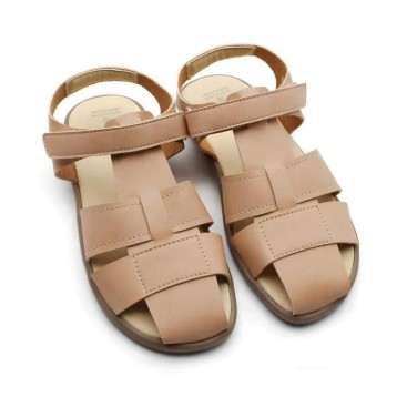 sandalias para niños estilo pescador de piel