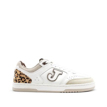 zapatillas barefoot mujer piel joma flexys blancas frontal