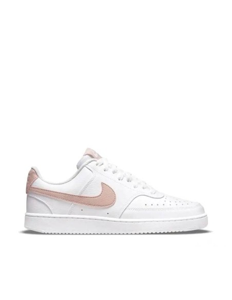 Nike Court Vision Low NN blanca rosa mujer vista lateral