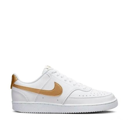 W Nike Court Vision LO NN blanco y oro