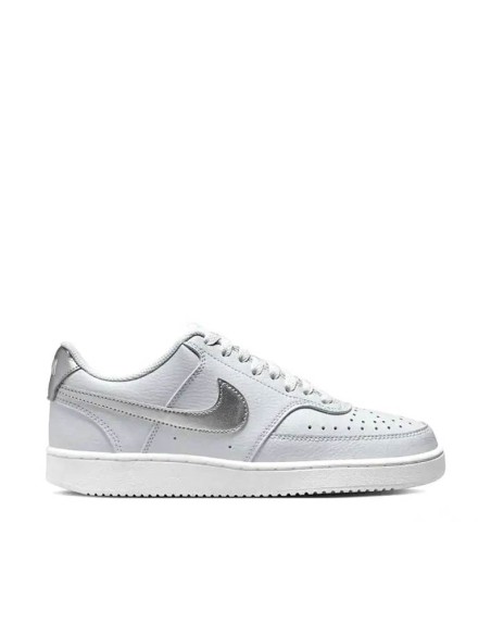 Nike Court Vision Low NN gris mujer vista lateral