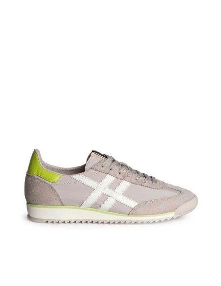 Zapatilla Corina gris con detalles lima mujer