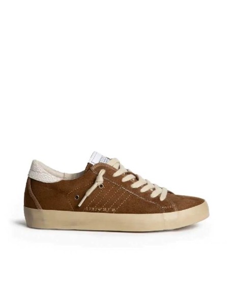Zapatilla Corina camel de antelina mujer