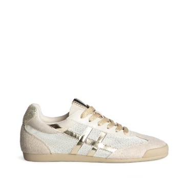 Zapatilla Corina dorada retro mujer